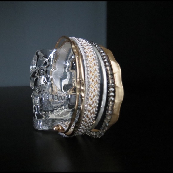 Layered Gold Bangle - Picture 3 of 5